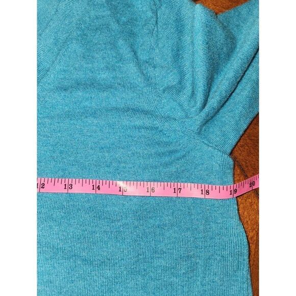 Gap Maternity Merino Wool V-Neck Tunic Knit Sweater, Large, Teal Green - Picture 3 of 6